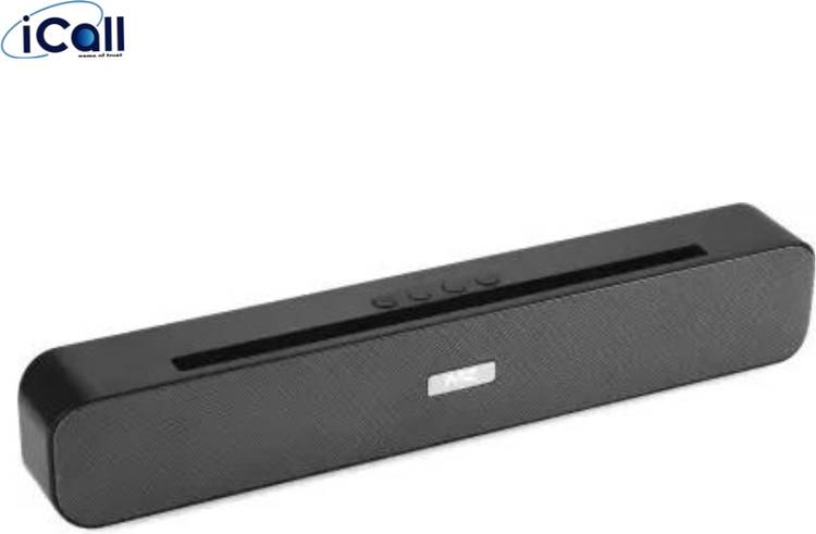 icall Portable Home TV Soundbar Dynamic Thunder Sound with Aux/USB Port & 2400mAh Battery 10 W Bluetooth Soundbar