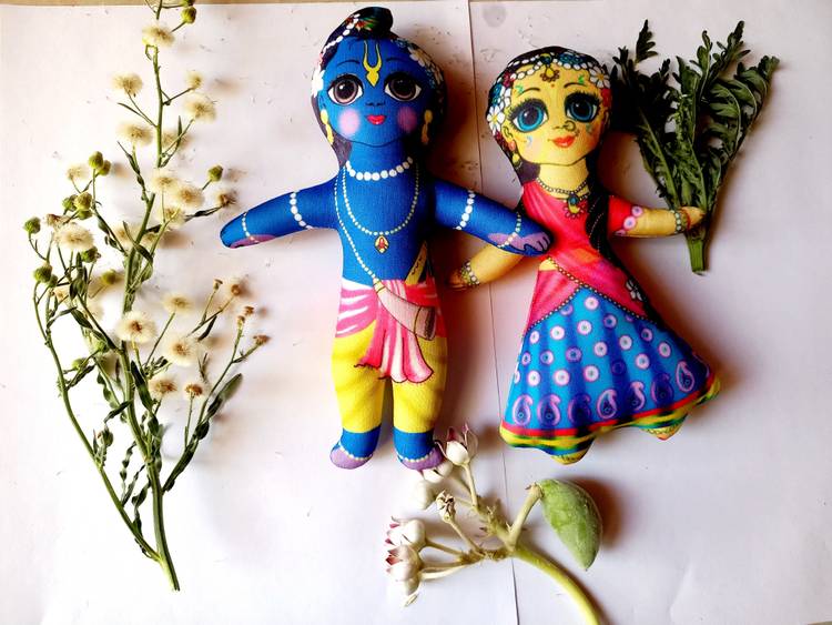 UAS Premium Quality Special Radha Krishna Toy Combo Low Budget Kids Adults Pack of 2