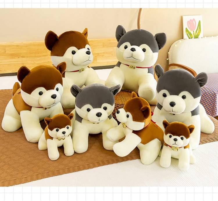 Biz Shopping Husky dog soft for kids -1PCS Random color will be send  - 30 cm