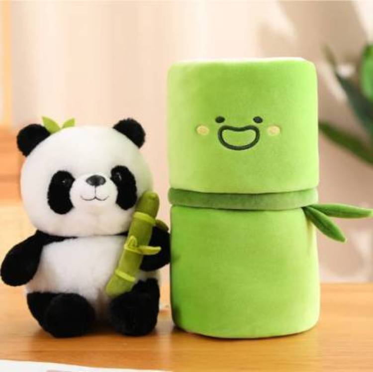 TWOLOVER Panda Plush with Bamboo, Kawaii Soft Panda  - 35 cm