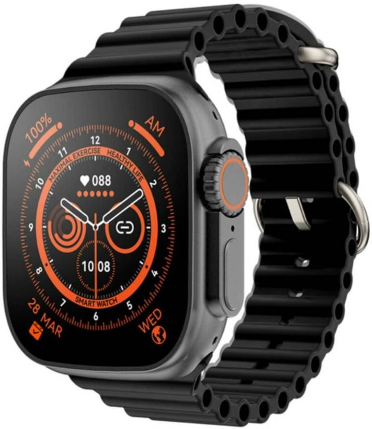 WELLSYS Smartwatch T800 series 8 Ultra GPS + Cellular, 49mm Titanium Case with BLUE Loop Smartwatch Price in India