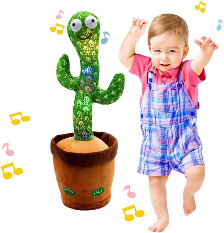 CASE CREATION Cactus Toy Talking Cactus Voice Repeat,Dancing,Recording (Green) kk009