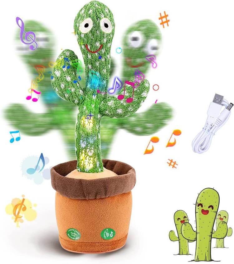 Case Designer Dancing & Talking Cactus Upgraded 2023 Edition Baby Toy Crawling Singing