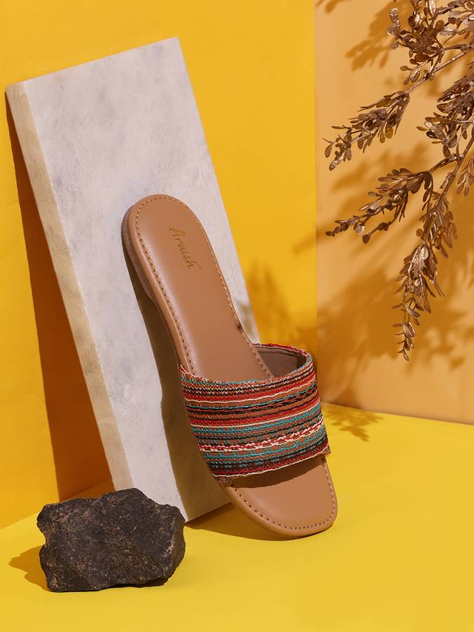 Women Multicolor Flats Sandal Price in India