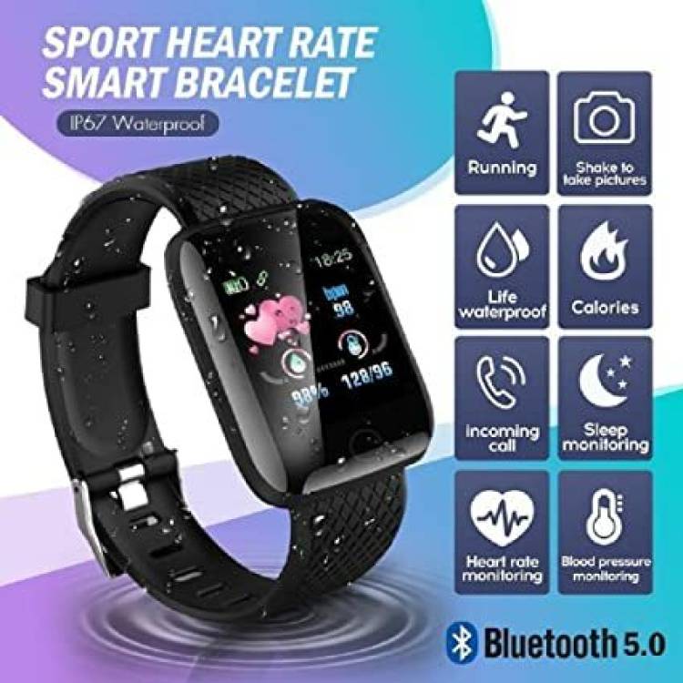 Bashaam A66(ID116) PLUS ACTIVITY TRACKER BLUETOOTH SMART WATCH BLACK( PACK OF 1) Smartwatch Price in India