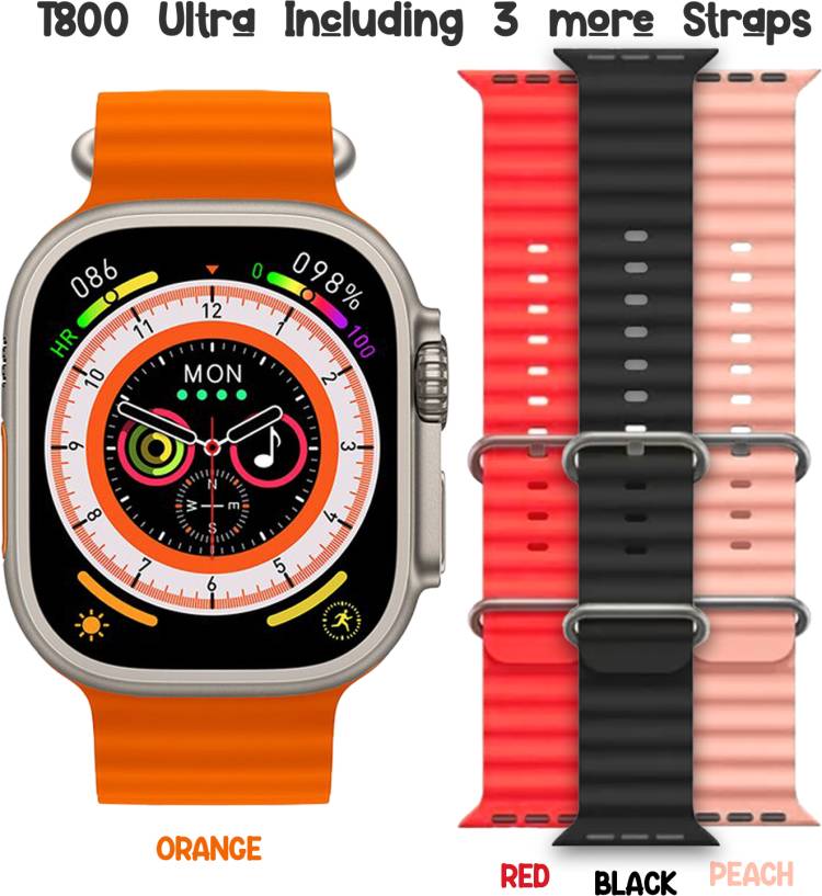 Veu New T800 Ultra Watch With 3 Extra Straps Smartwatch Price in India