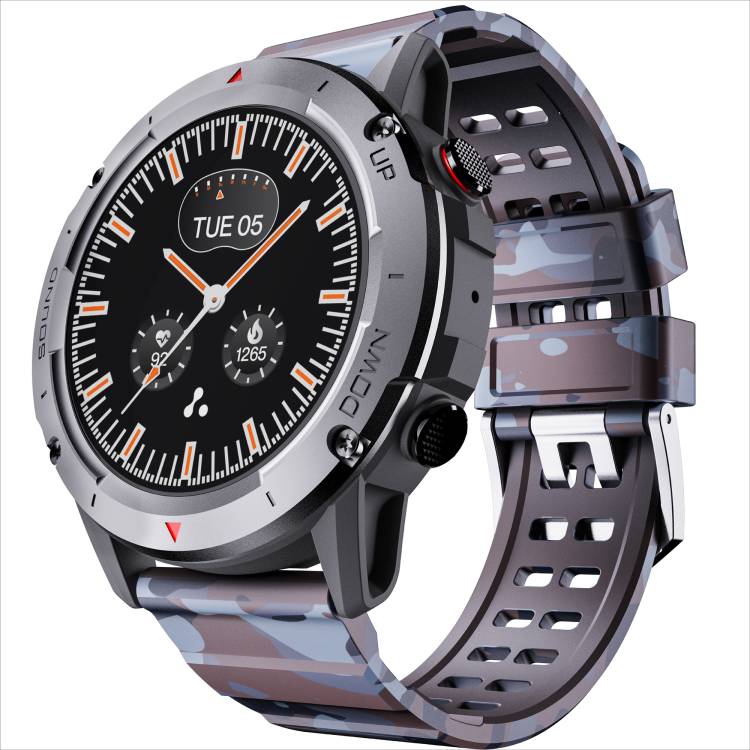 Ambrane Crest 1.39 inch round display 360*360 High Resolution with BT Calling Smartwatch Price in India