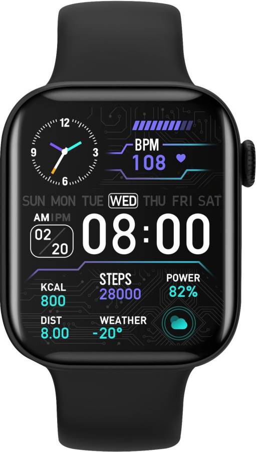 CrossBeats IGNITE GRIT 1.75 Amoled Display,Rotating Crown, BT Calling,120 Sports Mode Smartwatch Price in India