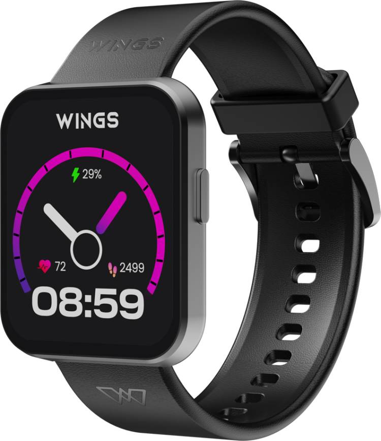 Wings Meta 1.85 Made In India HD IPS Single Chip Calling 100+ Sport Mode 100+Watchface Smartwatch Price in India