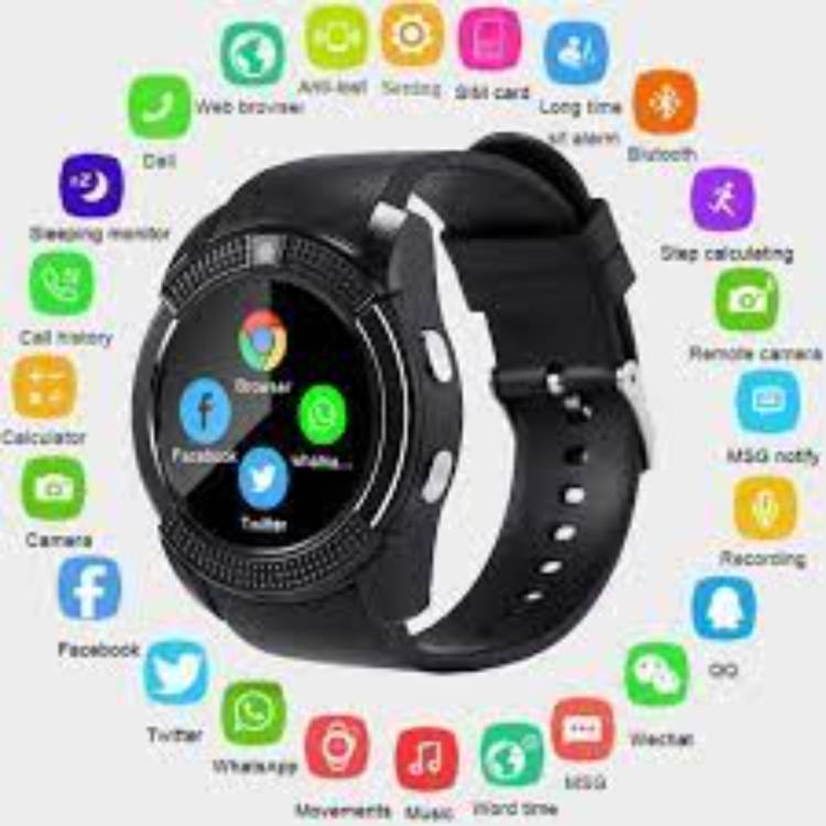 SYARA EBE_255I_V8 Smart Watch memory card sim support fitness tracker 4G Smartwatch Price in India