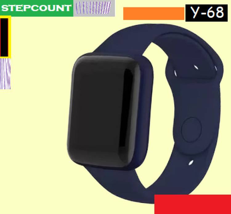 Bygaura H2686_Y68 PRO STEP COUNT SMARTWATCH BLACK (PACK OF 1) Smartwatch Price in India