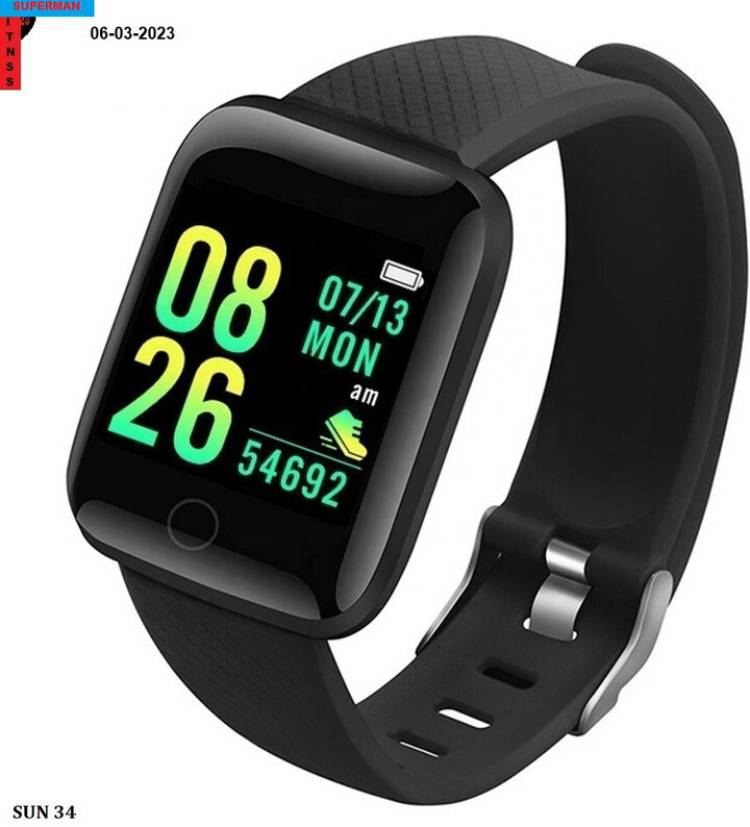 DILSHER K1898 ID116_ PRO HEART RATE SLEEP MONITOR SMART WATCH BLACK(PACK OF 1) Smartwatch Price in India