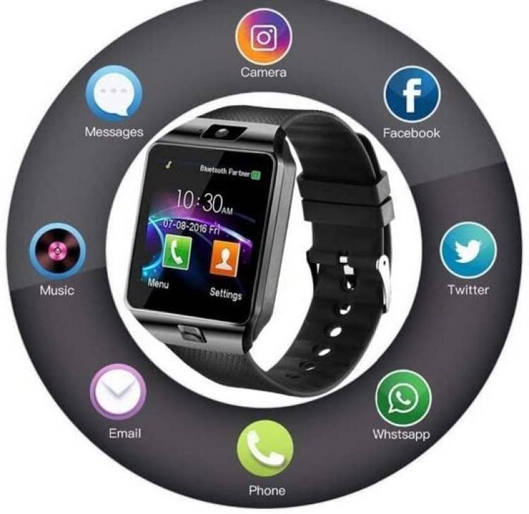 NEFI Fitness with Calorie Tracker Sleep Monitor Audio Calling Camera Touch Screen Smartwatch Price in India