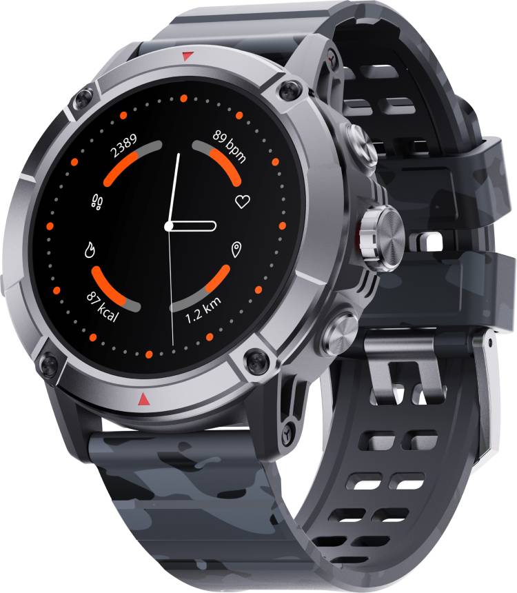 Ambrane Crest Pro 1.52'' display 360*360 High Resolution, 600 Nits Bright and BT Calling Smartwatch Price in India