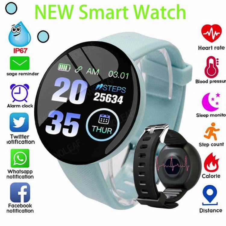 Stybits FW5_D18SKY ULTRA Alarm Clock blood oxygen Macaron Smartwatch SKY(pack of 1) Smartwatch Price in India