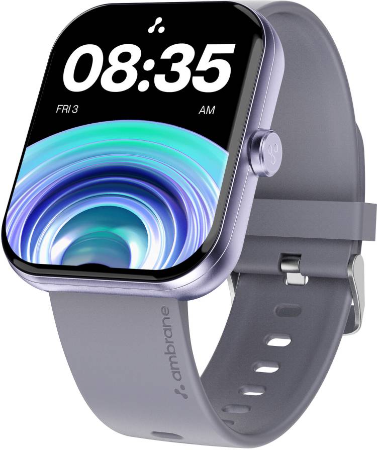 Ambrane Wise Eon Max with 2.01'' Lucid display, BT Calling, with customisable watch face Smartwatch Price in India