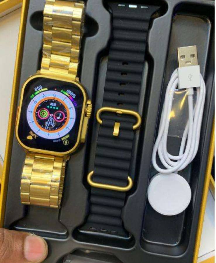 PunnkFunnk 2023 New Trending 24K Gold Series 8 Ultra Gold With Many Features & Metal Smartwatch Price in India