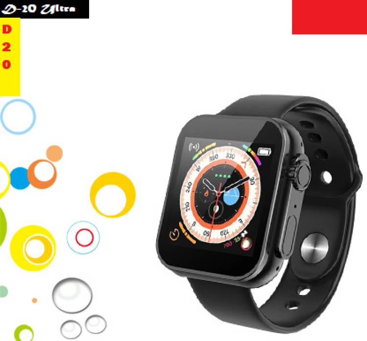 Bygaura W477_D20 ULTRA HEARTBEAT COUNT SMARTWATCH BLACK (PACK OF 1) Smartwatch Price in India