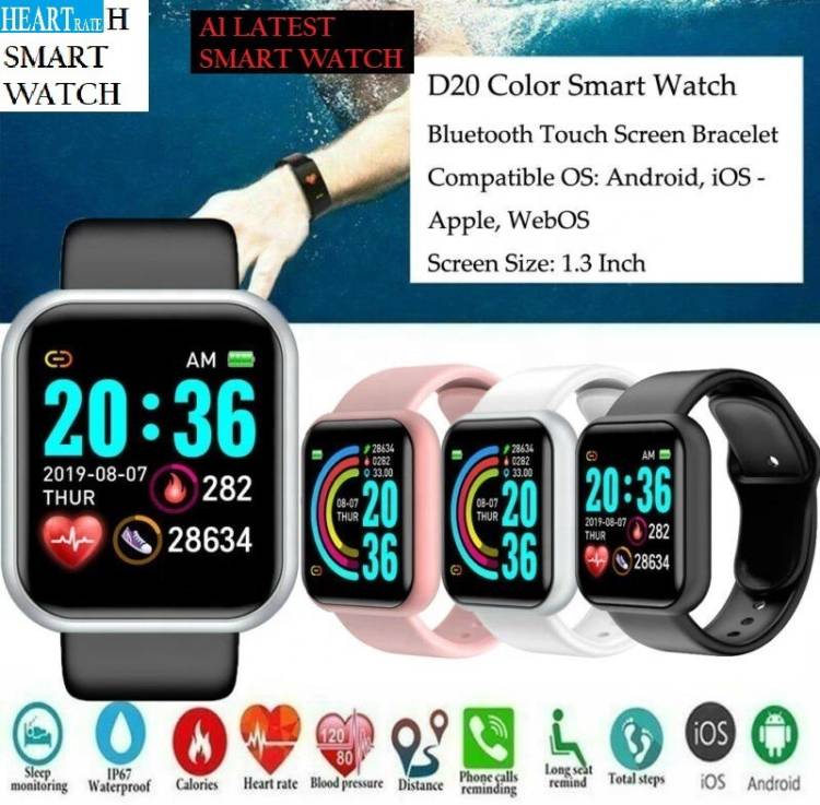 Jocoto D600(A1) ADVANCE FITNESS TRACKER BLUETOOTH SMART WATCH BLACK (PACK OF 1) Smartwatch Price in India