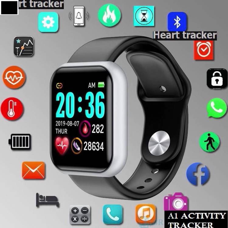 Bydye S2728 D20_MAXHEART RATE BLUETOOTH SMART WATCH BLACK(PACK OF 1) Smartwatch Price in India