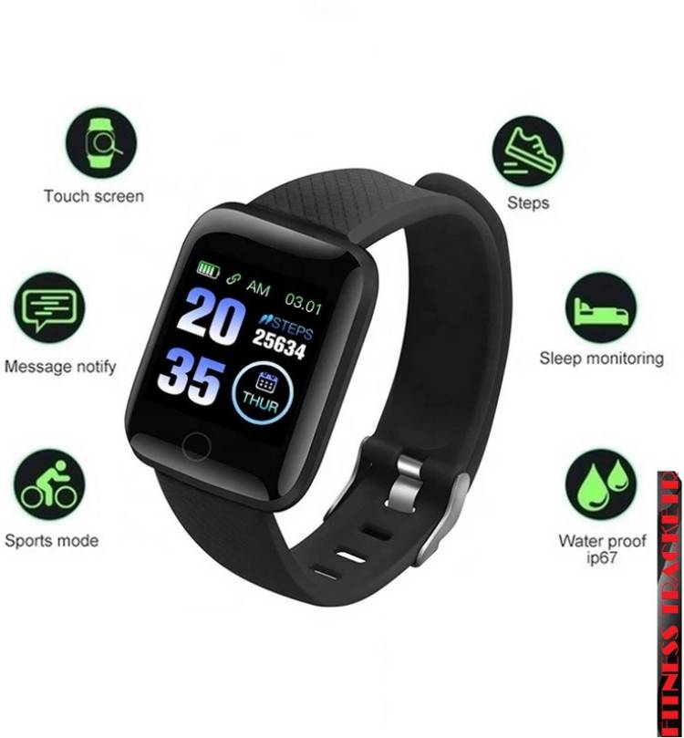 Bymaya A1038(ID116) PRO HEART RATE BLUETOOTH SMART WATCH BLACK( PACK OF 1) Smartwatch Price in India