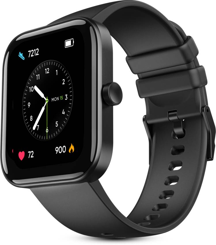 Mivi Model E with 1.69" Display, 7-Day Battery Life , Spo2, Heart Rate Monitor. Smartwatch Price in India