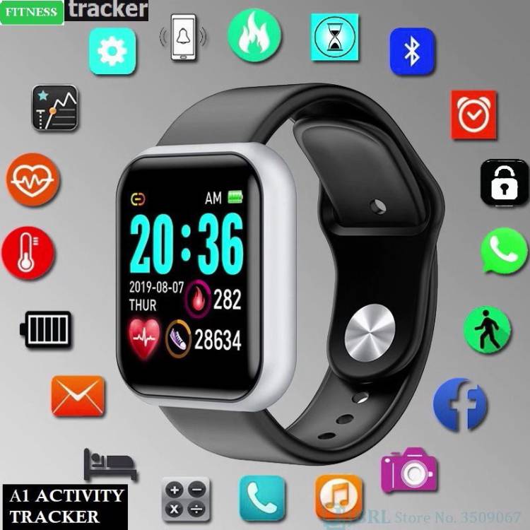 YKARN D1777(A1) LATEST HEART RATE MULTI FACES SMART WATCH BLACK (PACK OF 1) Smartwatch Price in India