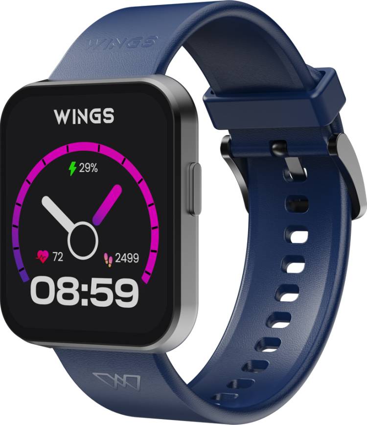 Wings Meta 1.85 Made In India HD IPS Single Chip Calling 100+ Sport Mode 100+Watchface Smartwatch Price in India