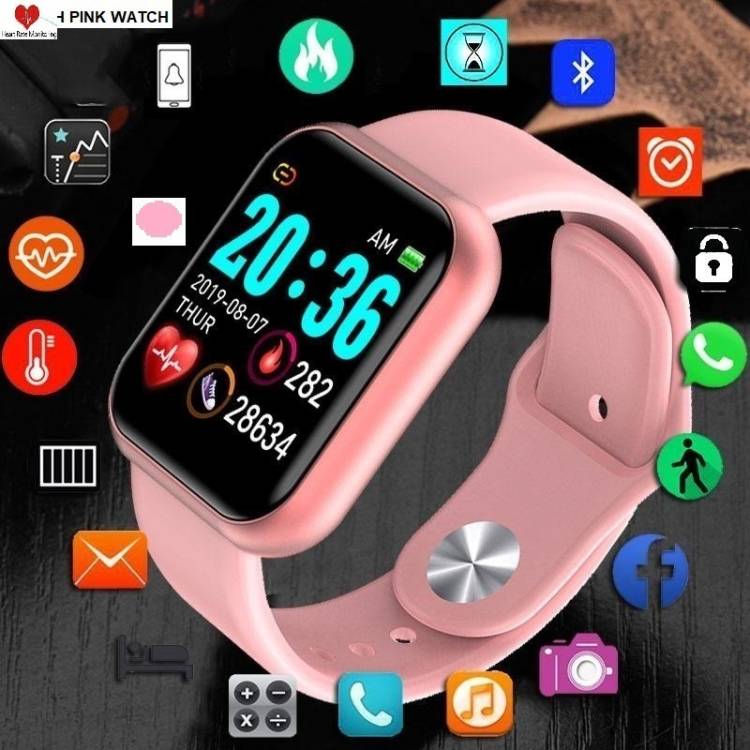 Bashaam D1866_D20PINK ADVANCE ACTIVITY TRACKER MULTI SPORTS SMART WATCH BLACK(PACK OF 1) Smartwatch Price in India