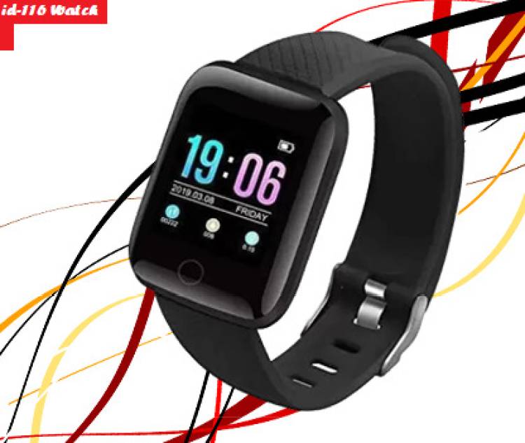 Bydye V1064 ID116 MAX CALORIES COUNT SMARTWATCH BLACK (PACK OF 1) Smartwatch Price in India