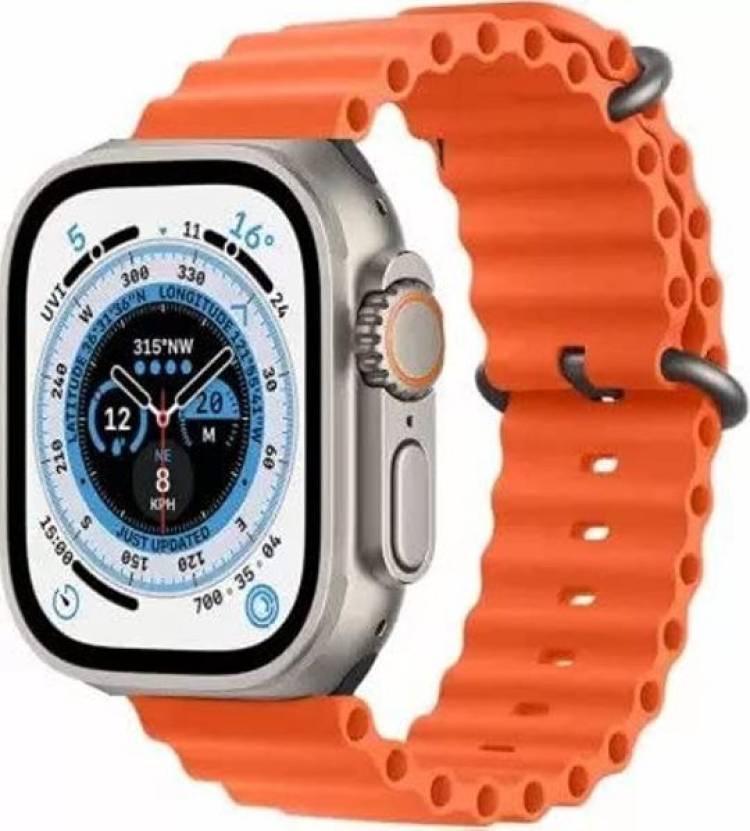 Shivalik Watch 8 A1 Smartwatch Ultra 8 smartwatch (Orange Strap, Free) Smartwatch Price in India