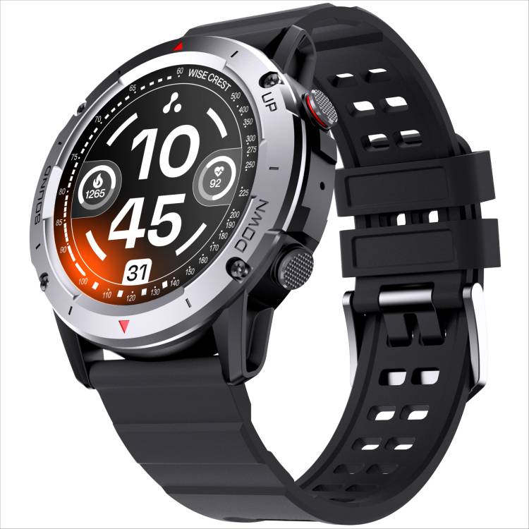 Ambrane Crest 1.39" display 360*360 High Resolution, 500 Nits Brightness with BT Calling Smartwatch Price in India