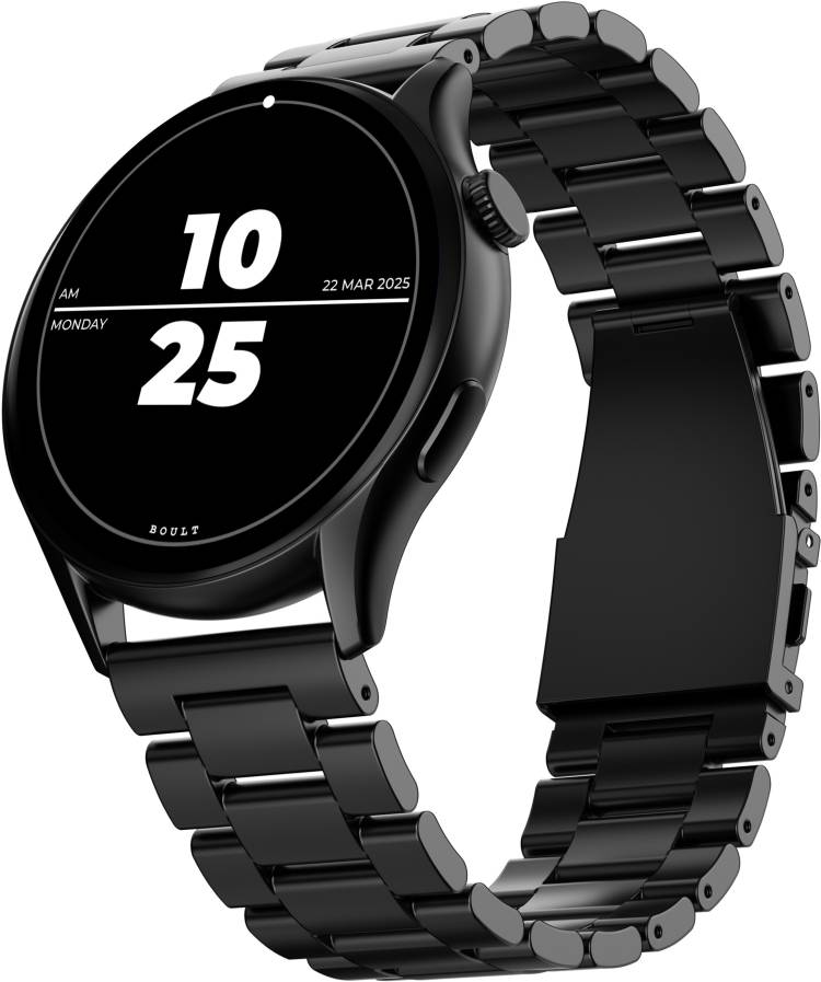 Boult Striker Pro 1.43" AMOLED, BT Calling, Working Crown, 750 Nits, Metallic Frame Smartwatch Price in India