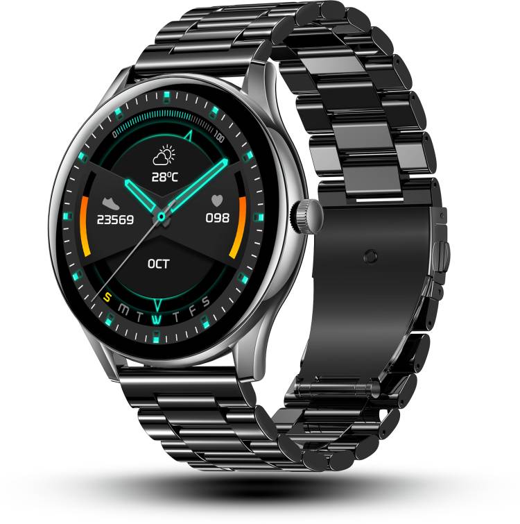 Pebble Cosmos Bold Pro 1.39" Luxury Metal Smartwatch with HD Display, Bluetooth Calling Smartwatch Price in India