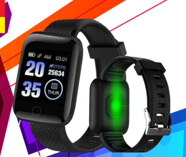 Bashaam V441 ID116 PRO HEART RATE SMARTWATCH BLACK (PACK OF 1) Smartwatch Price in India