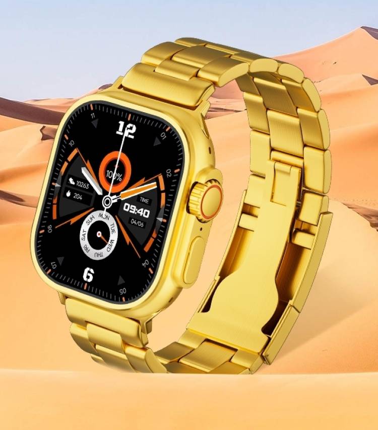 phinix Watch 8 Ultra Gold Edition Smartwatch With 49 MM Display Dual Belt Smartwatch Price in India