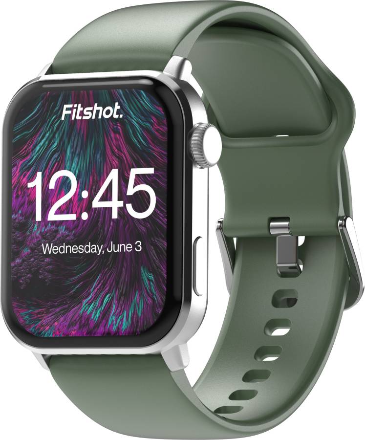Fitshot Crystal 1.8inch AMOLED Display with bluetooth calling 560 nits brightness Smartwatch Price in India