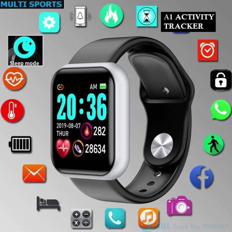 Bymaya OP321_D20 PLUS FITNESS TRACKER MULTI SPORTS SMART WATCH BLACK(PACK OF 1) Smartwatch Price in India