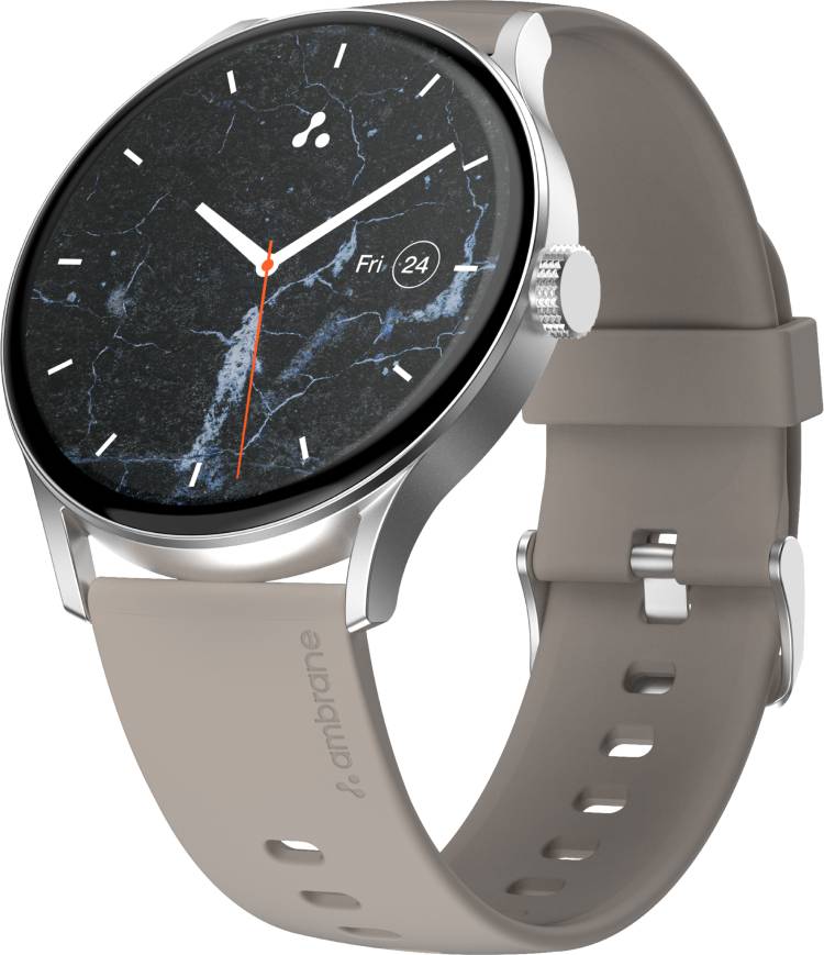 Ambrane Marble 1.43" AMOLED Always-On Display with BT Calling, 1000 Nits, Working Crown Smartwatch Price in India