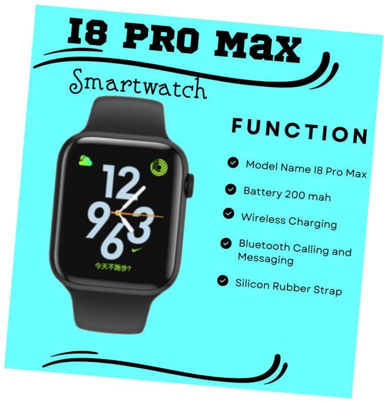 Correngo i8 Pro Max For Heart Rate/Blood Pressure/Sedentary/Blood Oxygen/Sleep Monitoring Smartwatch Price in India