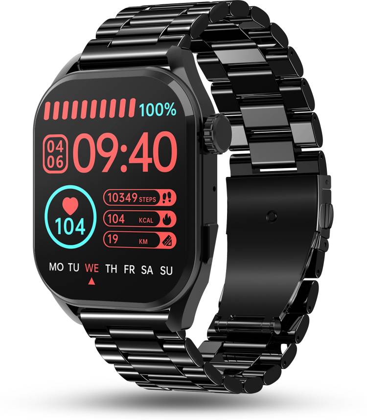 Pebble Vogue 1.96" Amoled, Luxury Metal, BT Calling, Rotating Crown Smartwatch Price in India
