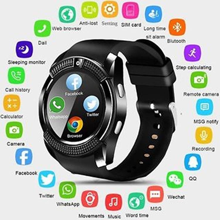SYARA QDB_126H _V8 SmartWatch compatiable with all Smartphones Smartwatch Price in India