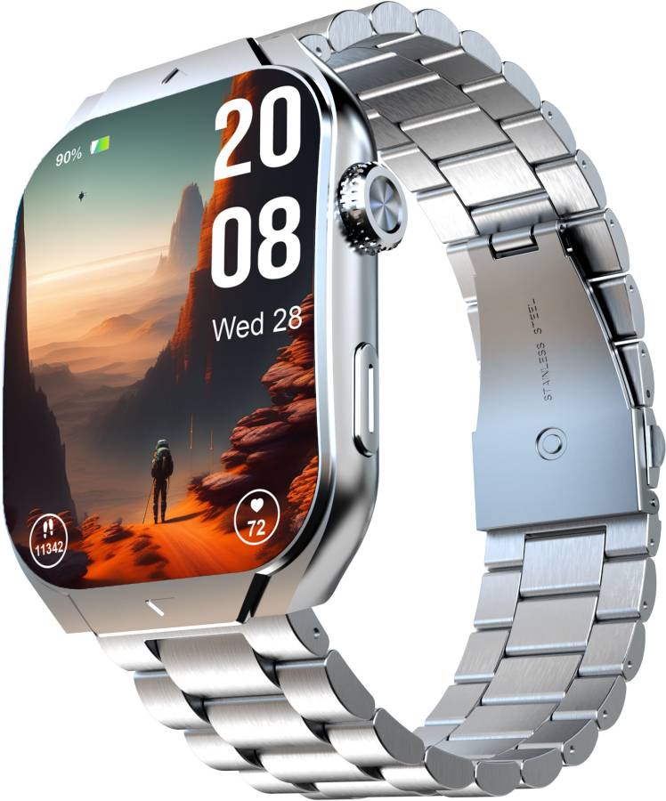beatXP Unbound Curv 1.96” 3D Curved AMOLED Bluetooth Calling Smart Watch, Metal Body Smartwatch Price in India