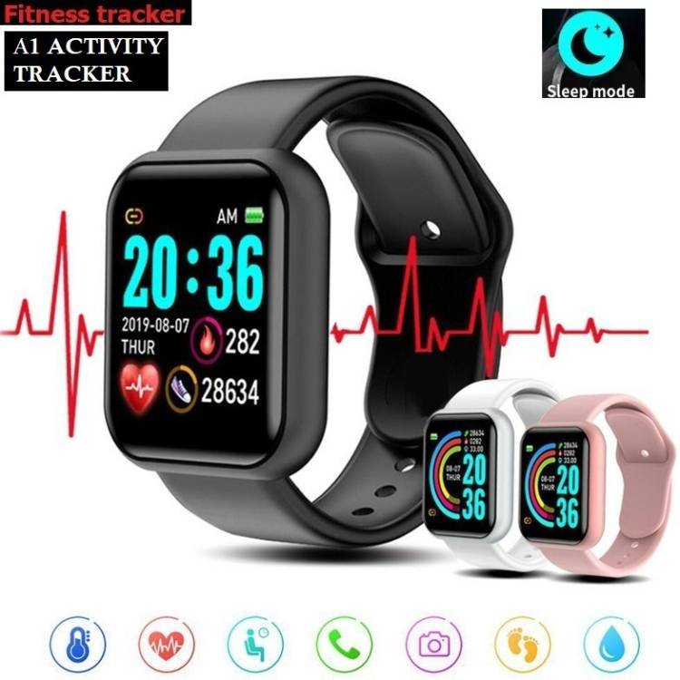 Jocoto OP711_D20 PLUS HEART RATE STEP COUNT SMART WATCH BLACK(PACK OF 1) Smartwatch Price in India