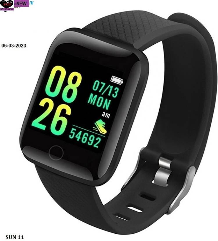 Bashaam DS369 ID116_ PLUS FITNESS TRACKER MULTI SPORTS SMARTWATCH BLACK(PACK OF 1) Smartwatch Price in India