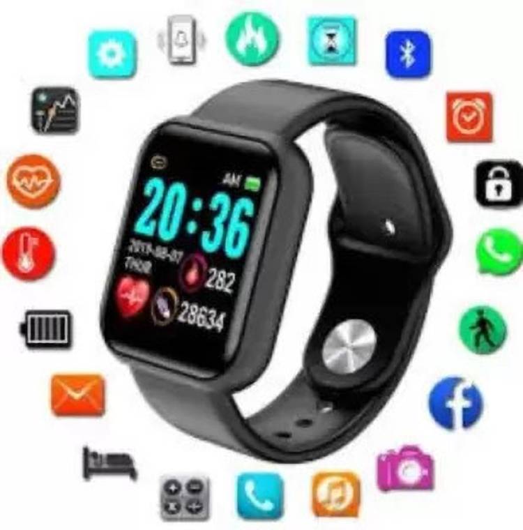FOZZBY F34(d20) MAX Alarm Clock blood oxygen Smart Watch Black(pack of 1) Smartwatch Price in India