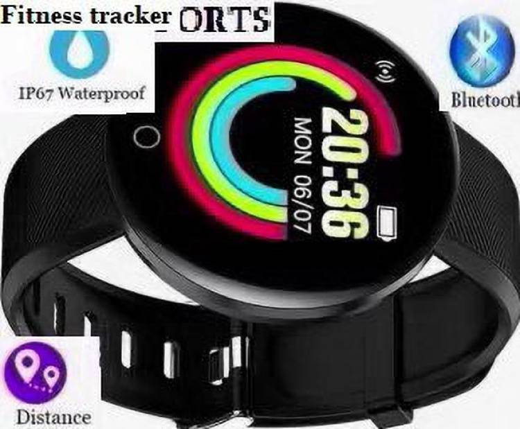 Bydye PA469 D18_LATEST FITNESS TRACKER HEART RATE SMART WATCH BLACK(PACK OF 1) Smartwatch Price in India