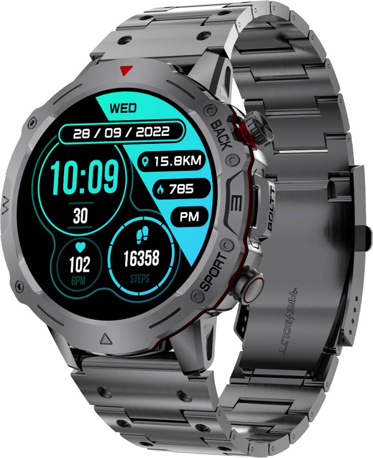 Fire-Boltt Grenade 1.39'' HD Display, BT Calling, 350 mAh Battery & 123 Sports Modes Smartwatch Price in India