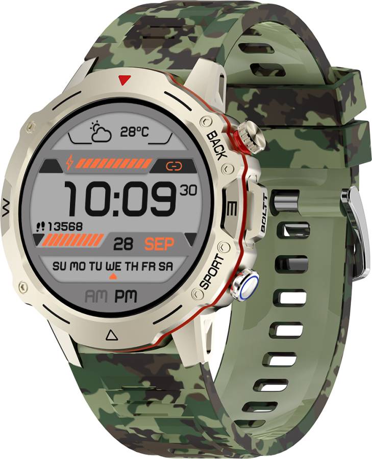 Fire-Boltt Grenade 1.39'' HD Display, BT Calling, 350 mAh Battery & 123 Sports Modes Smartwatch Price in India