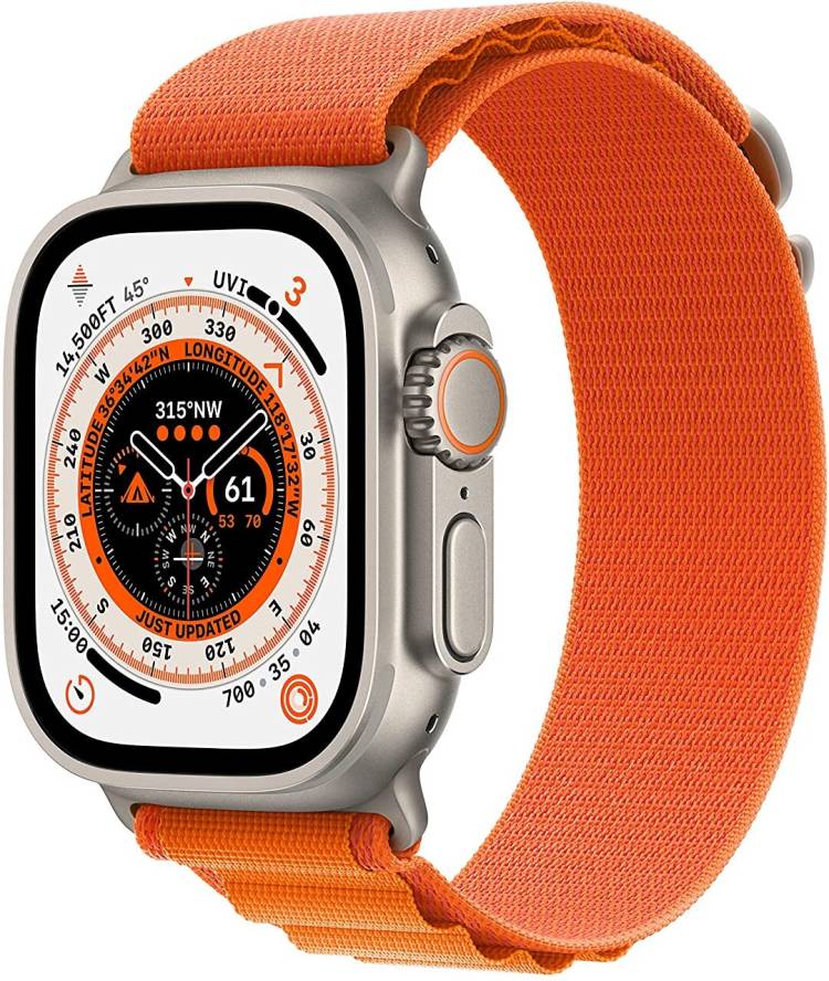 WELLSYS SmartWatch T800 Ultra GPS + Cellular, 49mm Titanium Case with Orange Loop Smartwatch Price in India